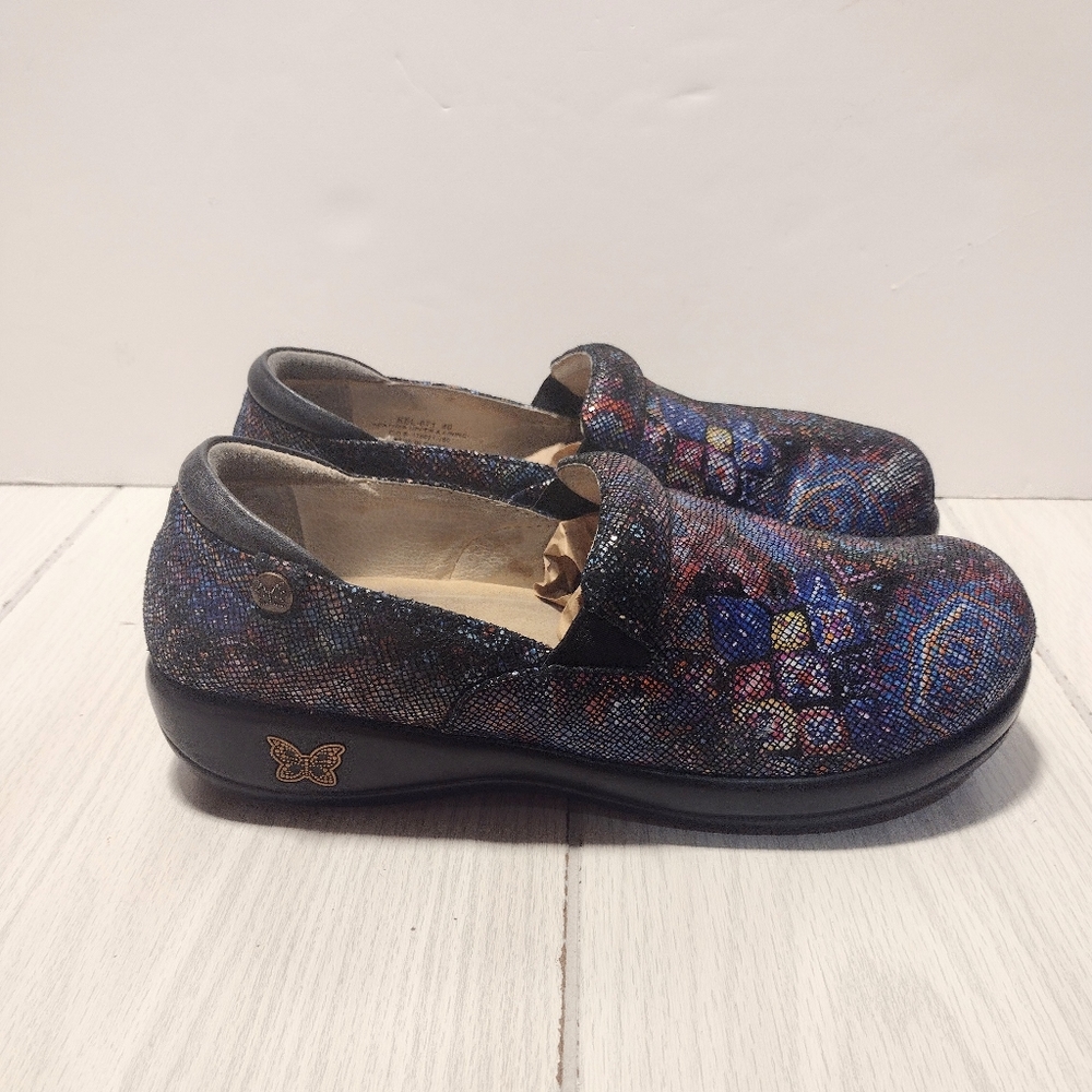 Alegria Keli Pro Beauty Blur Leather Slip On Shoes Kel-671 Womens size 40 USA 9.